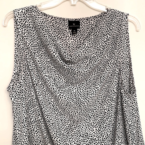 Worthington Sleeveless Blouse 🖤 Black and White - Picture 5 of 12
